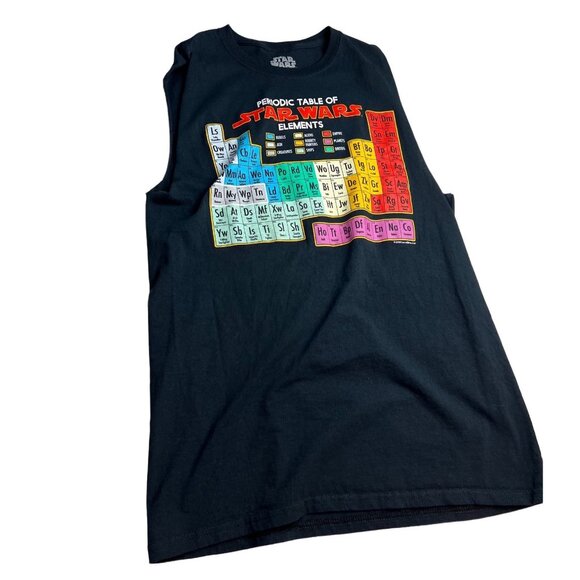 Star Wars Men T Shirt Periodic Table Of Elements Sleeveless Tank Top Small S - Picture 1 of 4